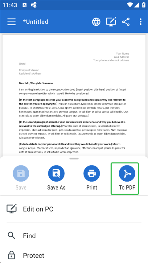 OfficeSuite手机版 OfficeSuite手机版